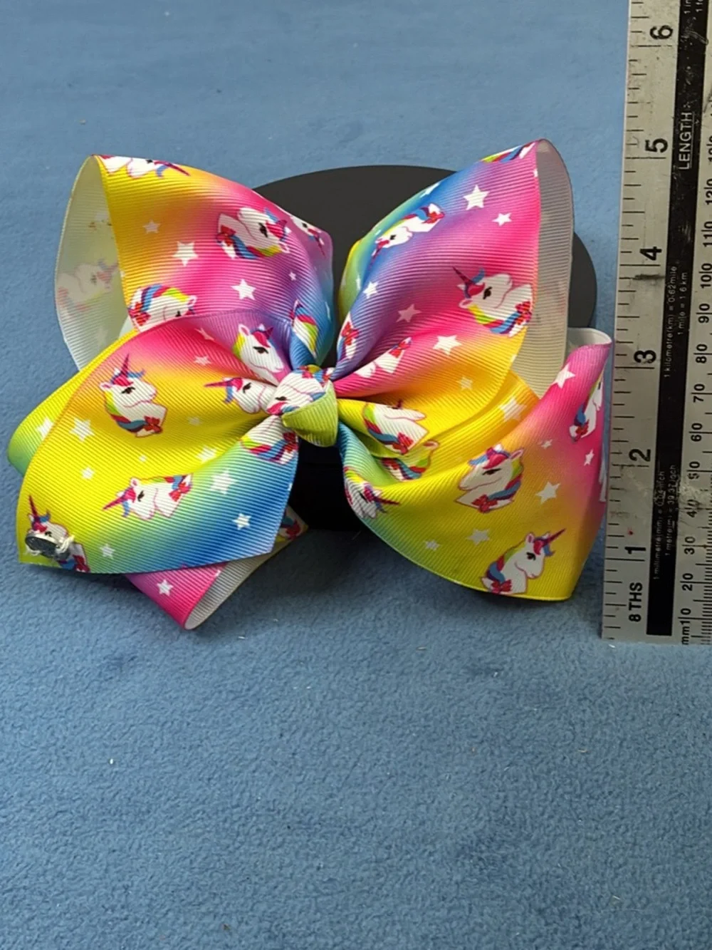 Kids Unicorn Rainbow Hair Bow - Multicolor